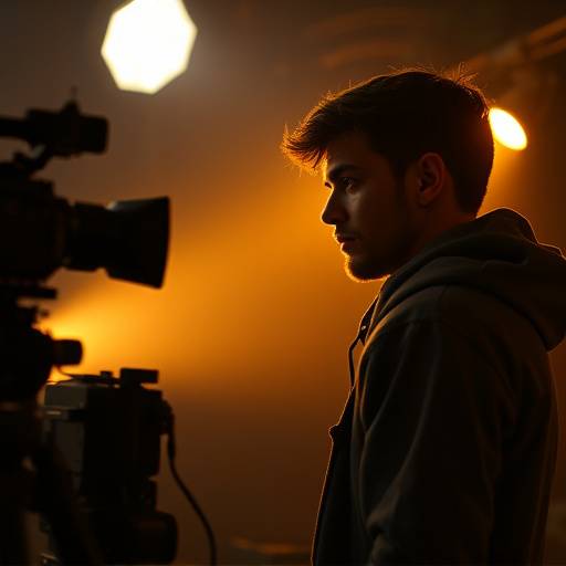 Image d'une scène de film tournée par un étudiant lors d'un cours de réalisation.